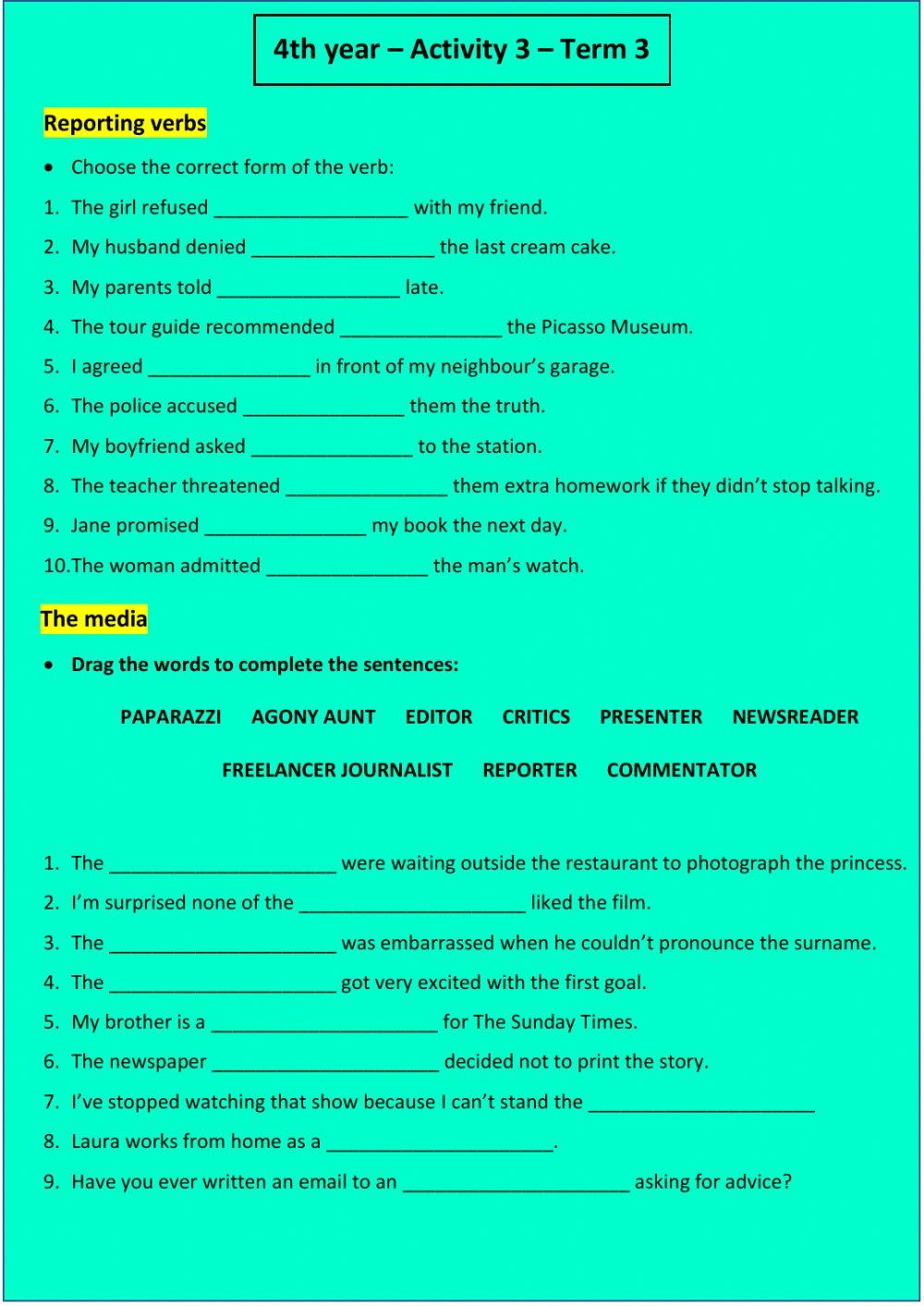 4º año - Actividad 3 - 3º Trimestre