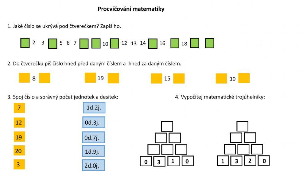 Procvičování počítání