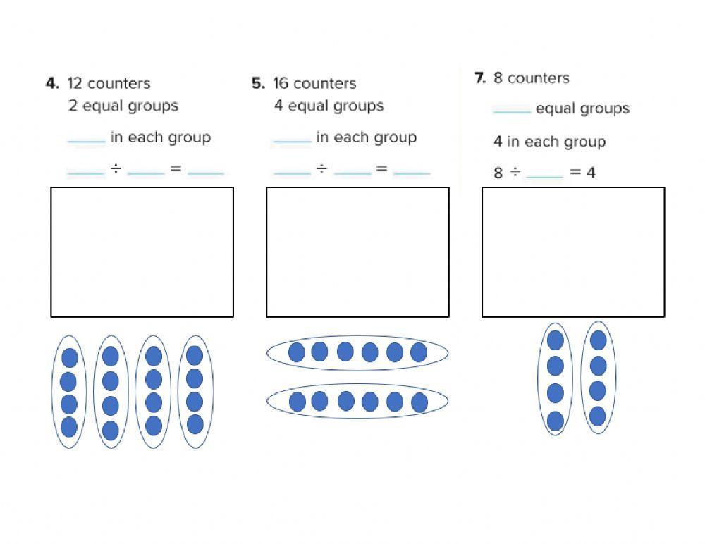 Equal groups for division Equal groups for division