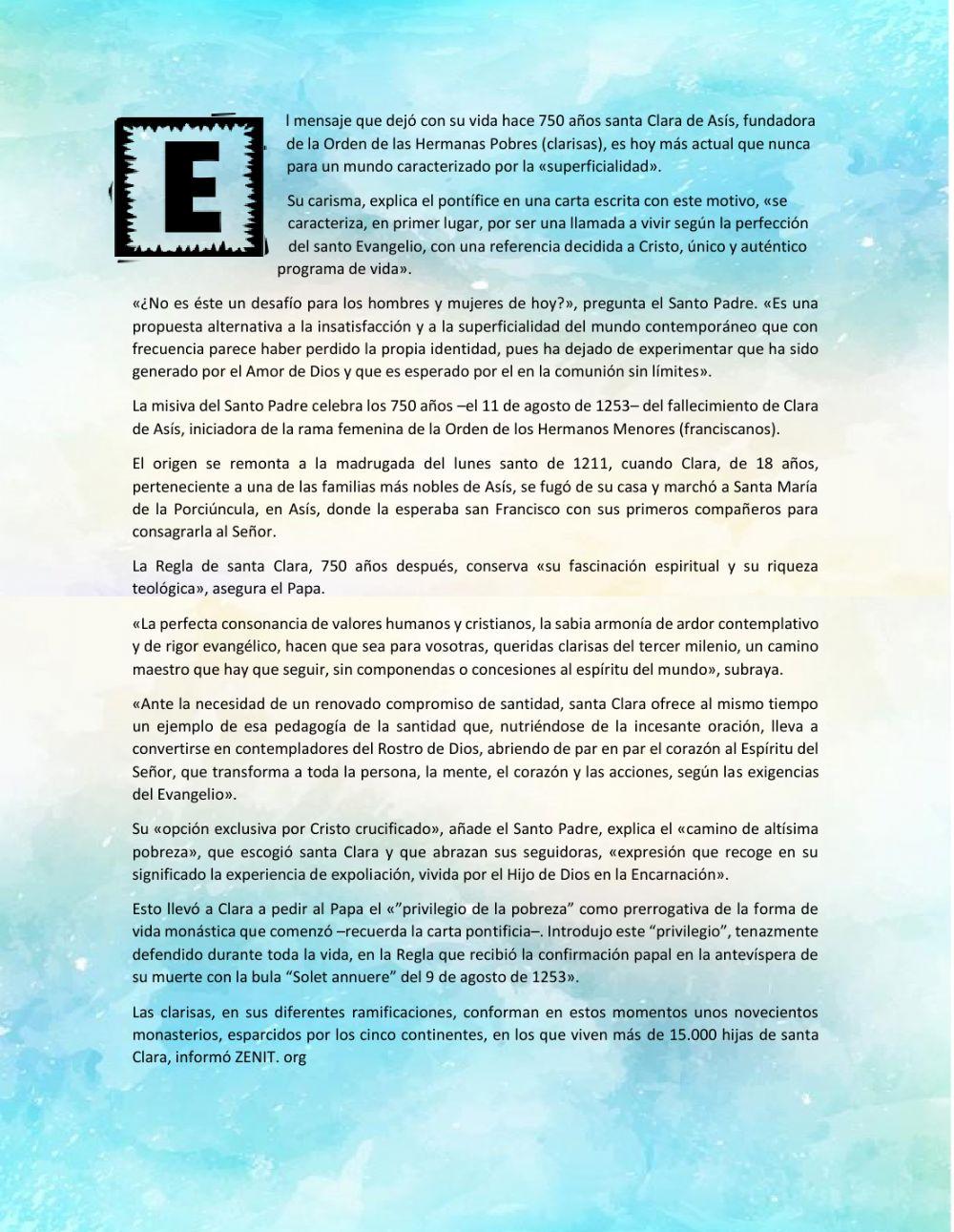 Francisco y clara de asis