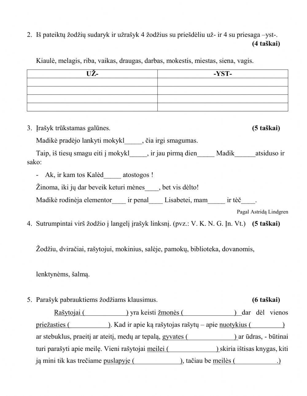 Lietuvių kalbos testas Nr.2 (pupa)