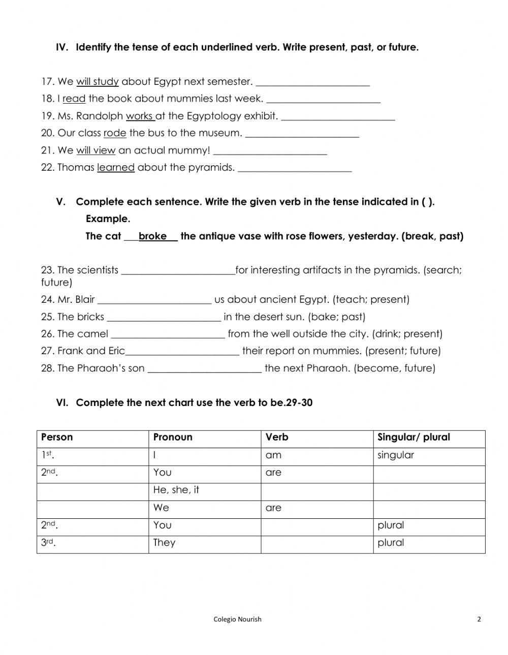 Grammar November Exam