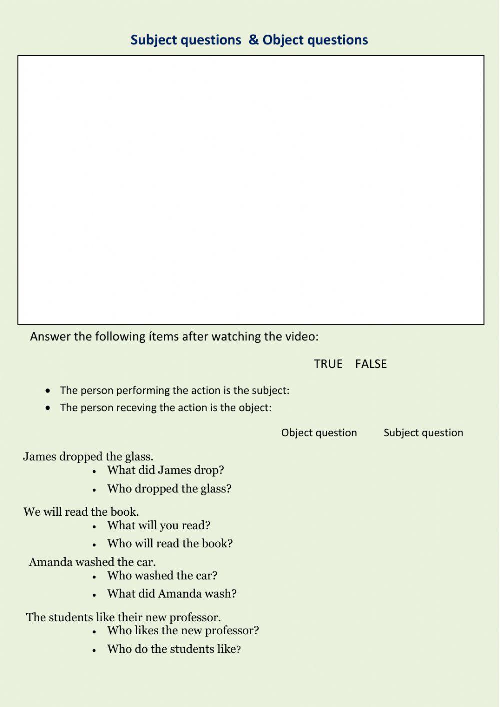 Subject and Object questions 469345 | angeleshd | Live