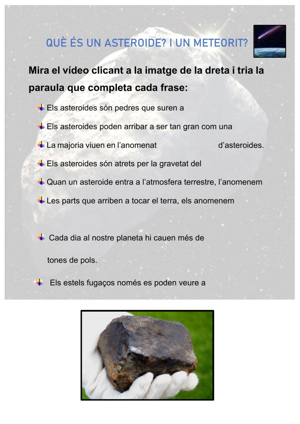 Què és un meteorit? I un asteroide?
