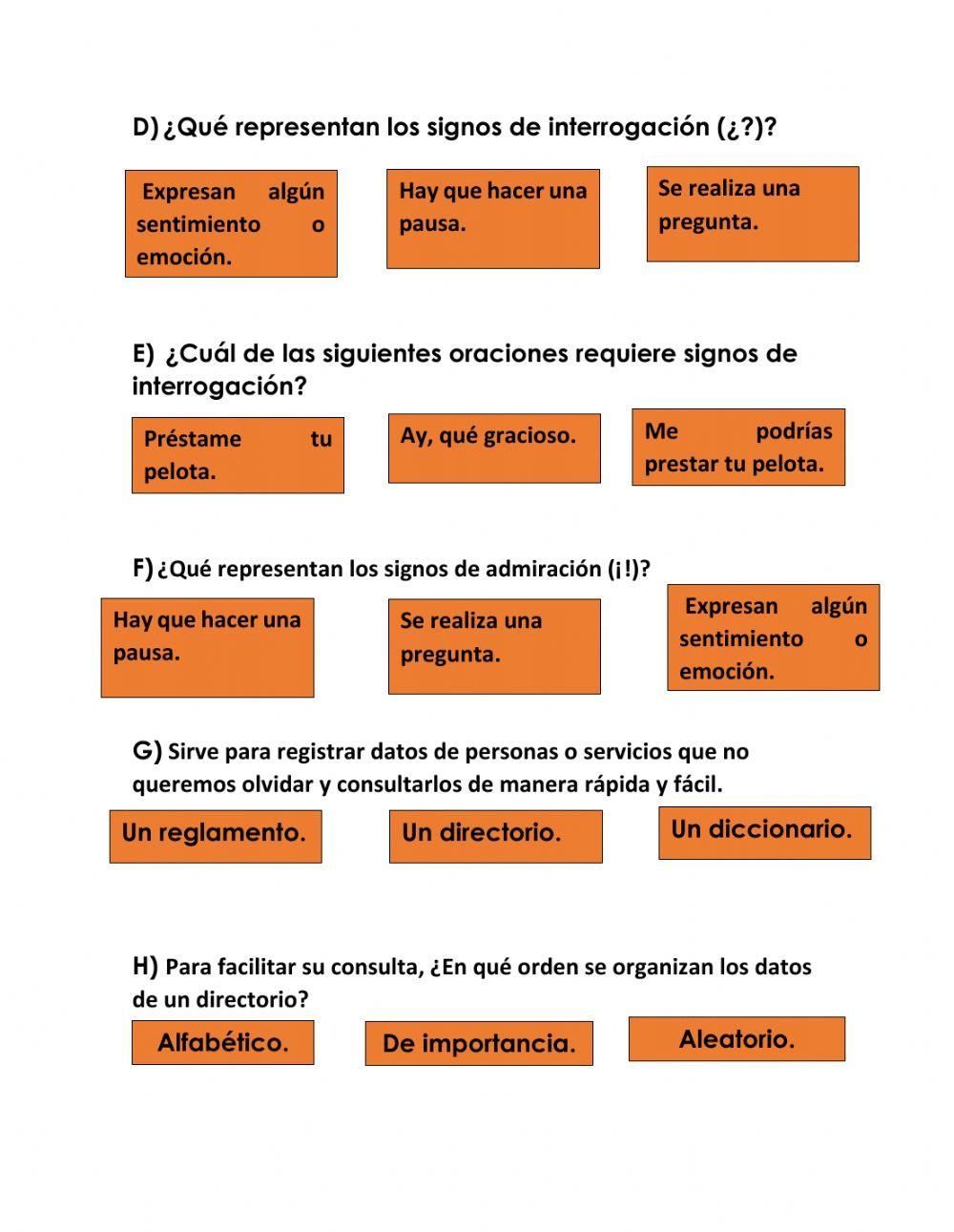 Examen de lengua materna 1° trimestre