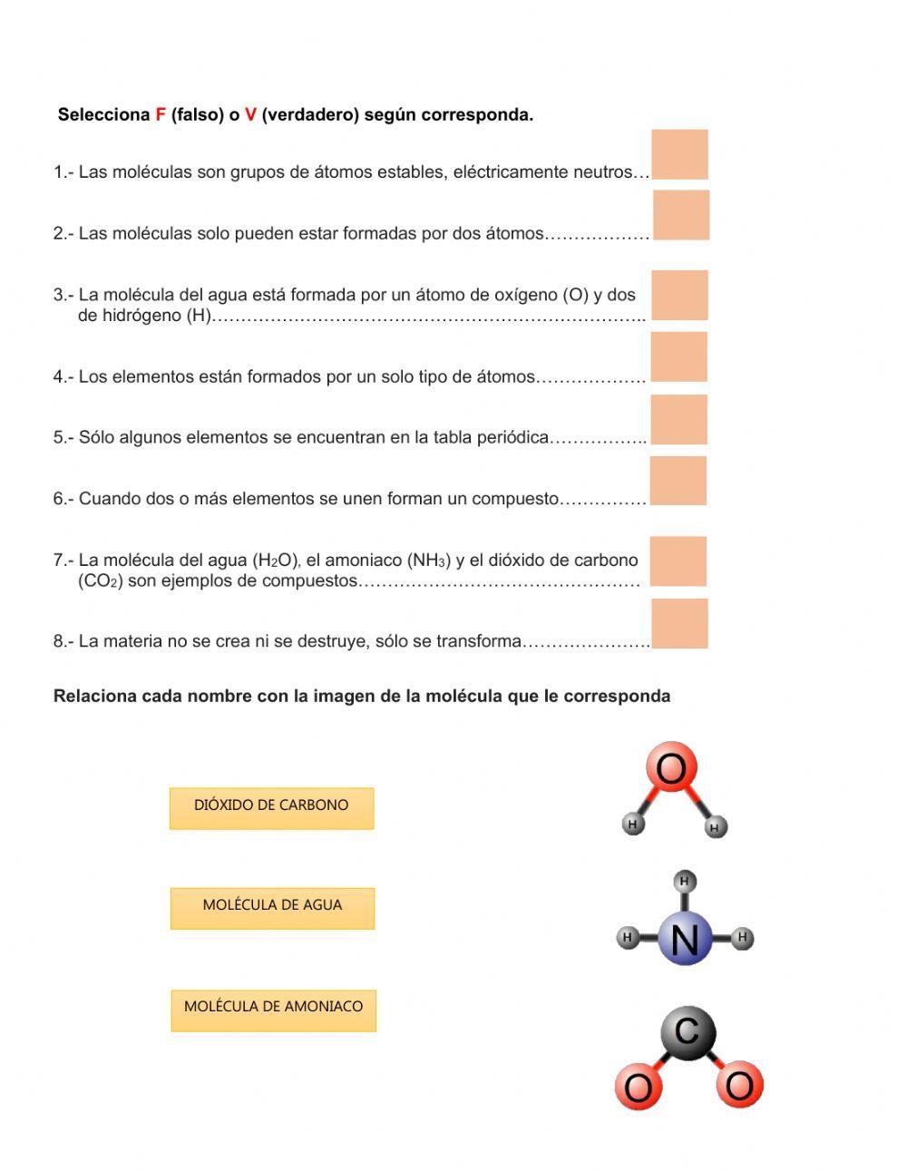 EJERCICIO DE REFORZAMIENTO LA MATERIA