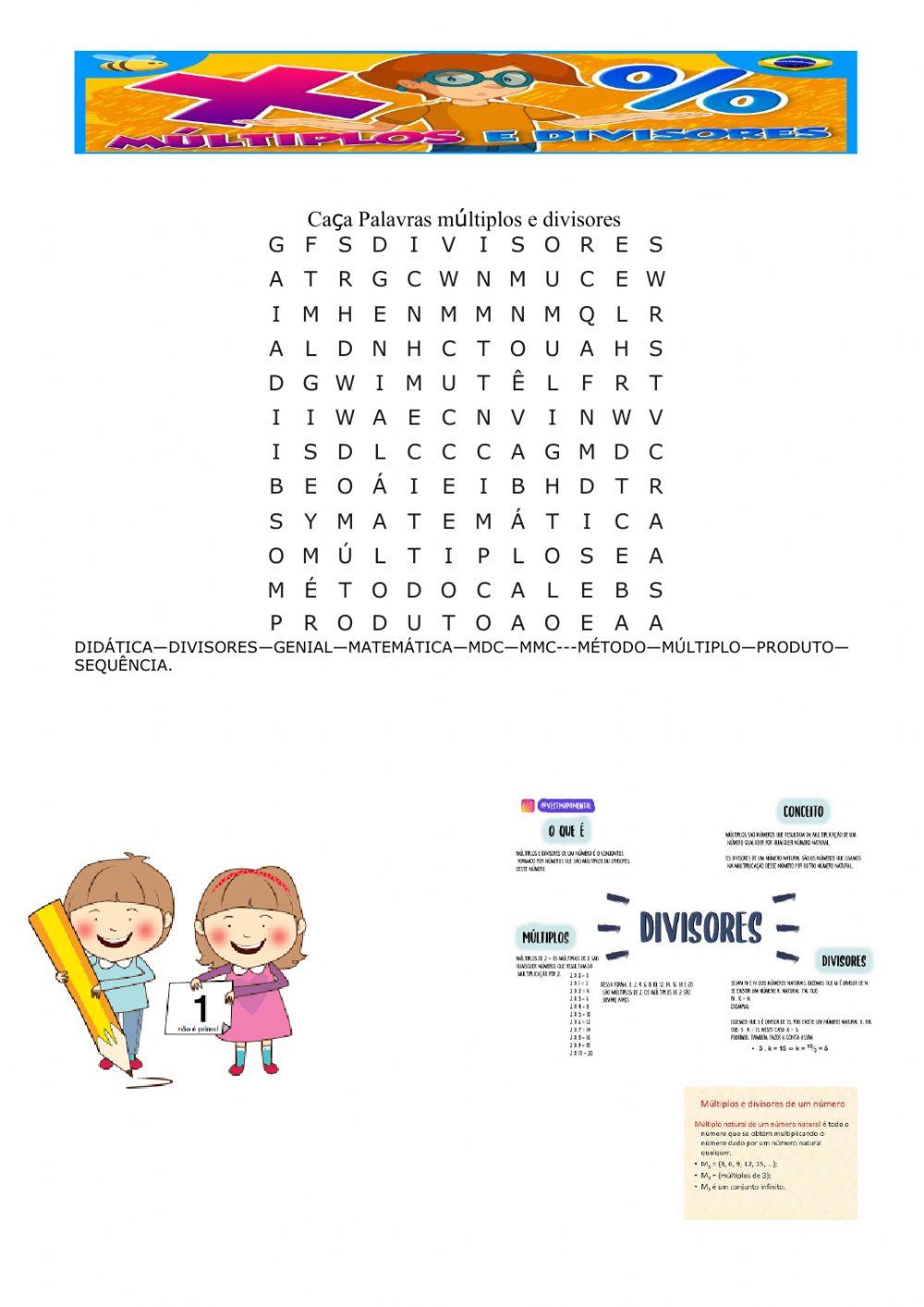 Múltiplos e divisores