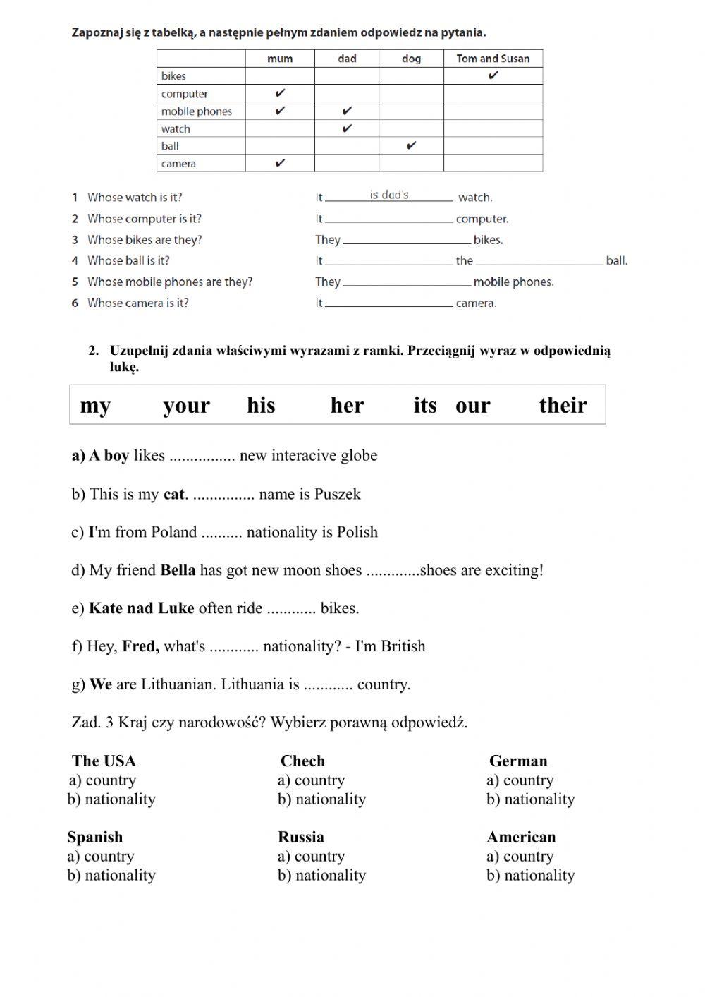 Saxon genetive, adjectives, nationality