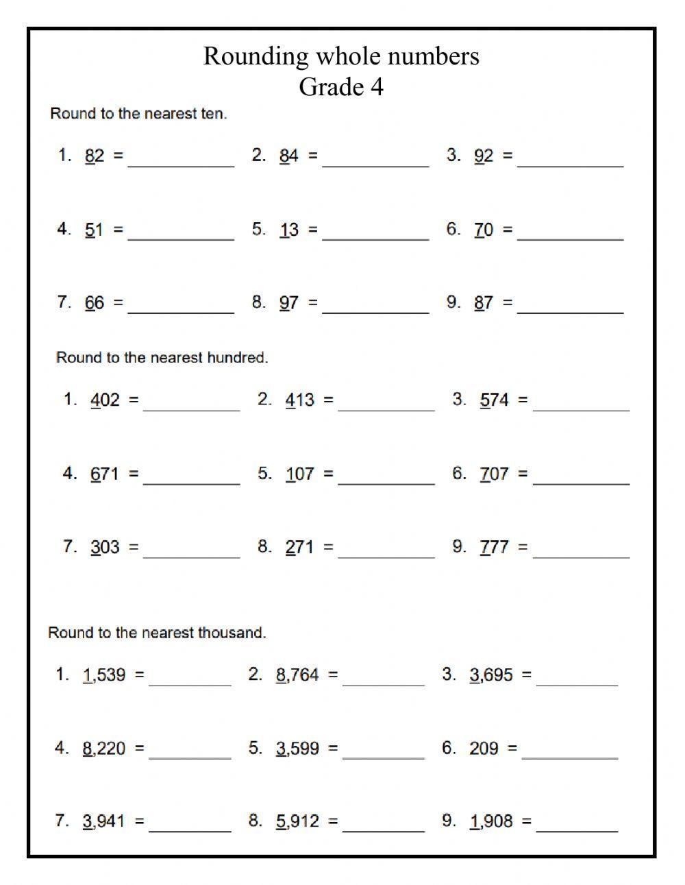 Rounding who numbers to thousands