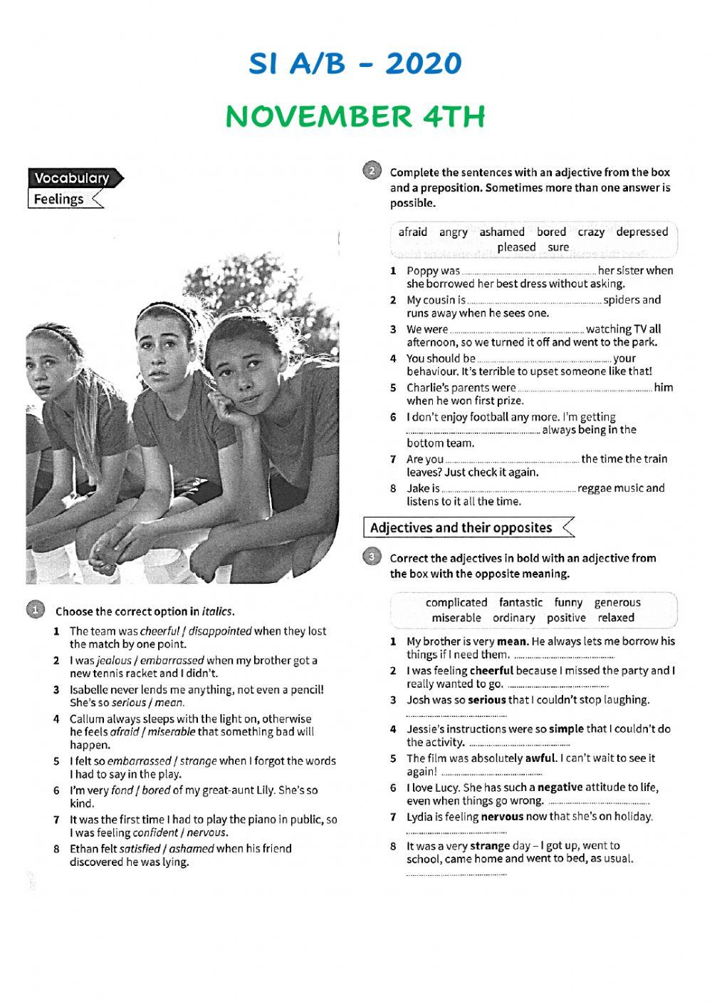 SI A-B - November 4th