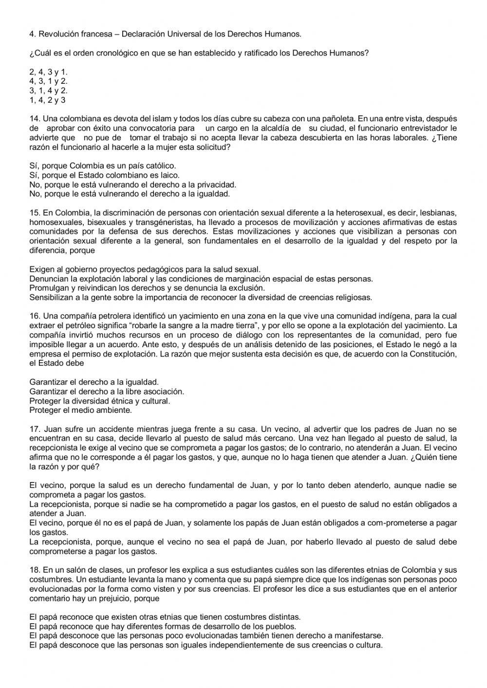 Evaluación estado y ddhh