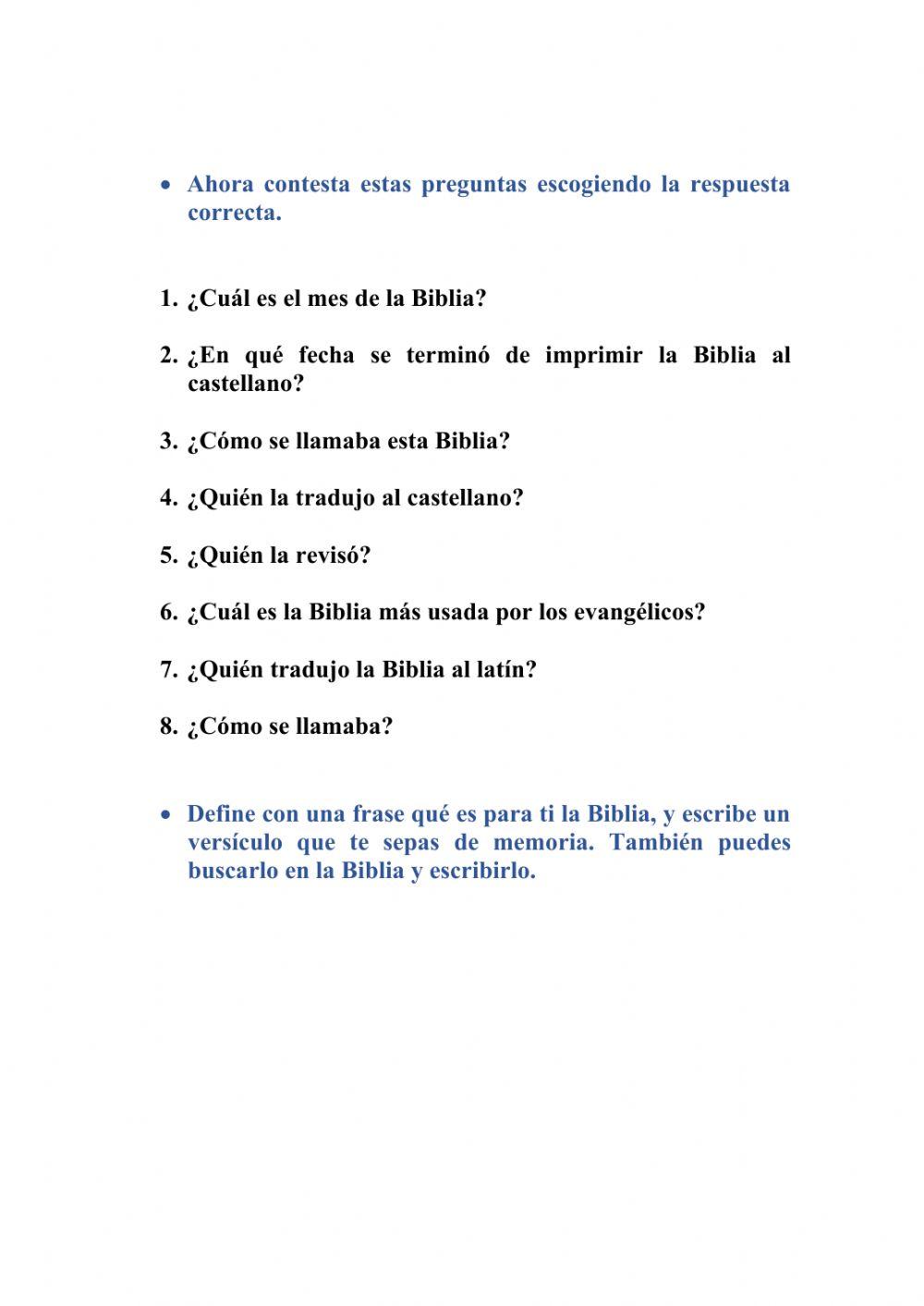 SEPTIEMBRE, MES DE LA BIBLIA