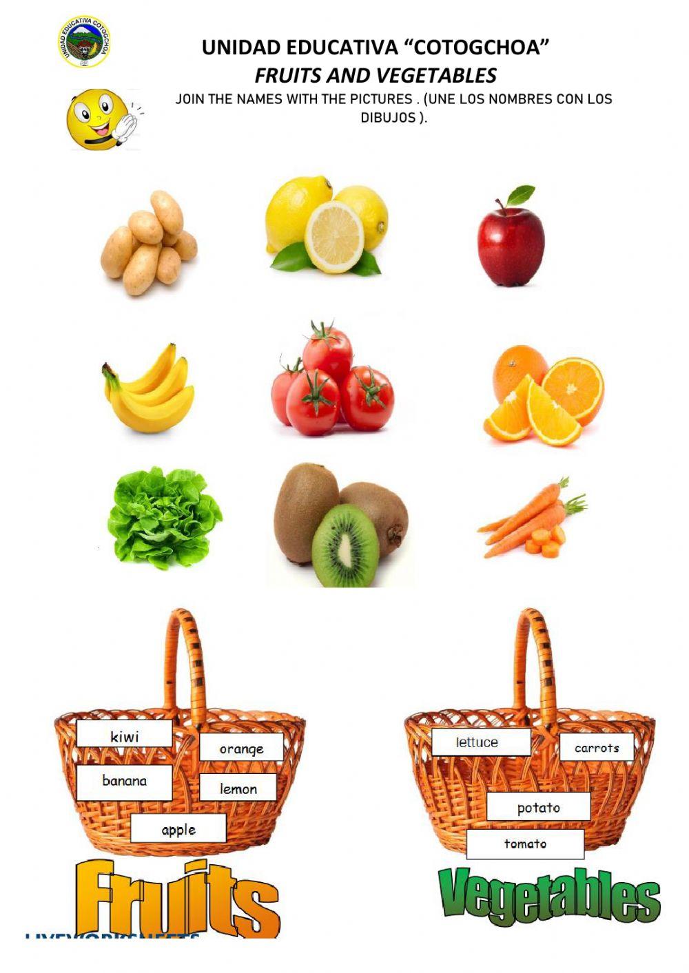 Fruits and vegetables