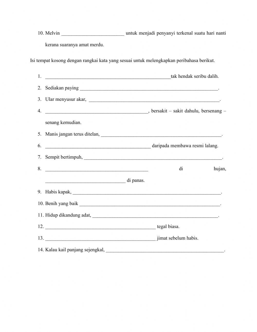 Peribahasa dan kata hikmat