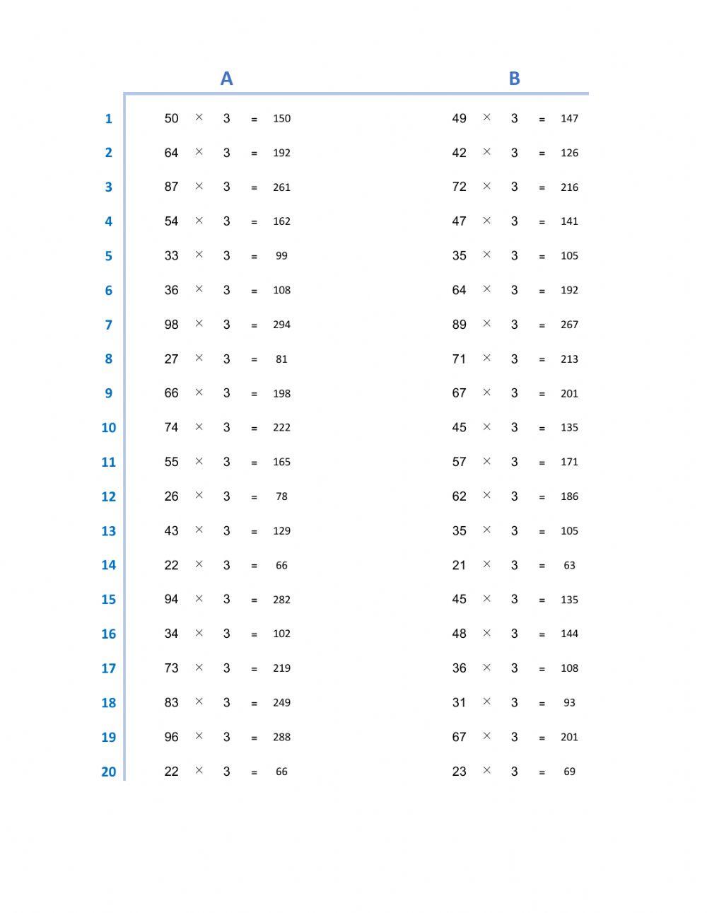multiply 3 exercise2