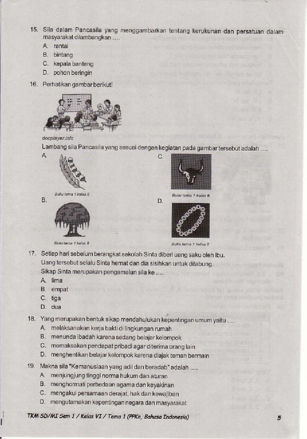 Penilaian Akhir Semester 1 Kelas 6