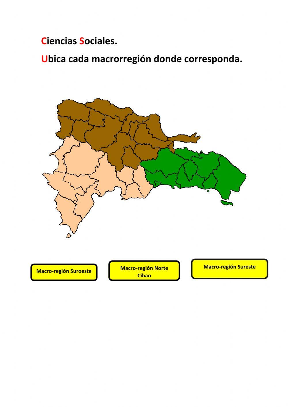 Las Macro-regiones de la Rep. Dom.