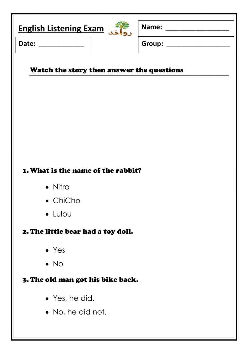 Listening Exam Version 1