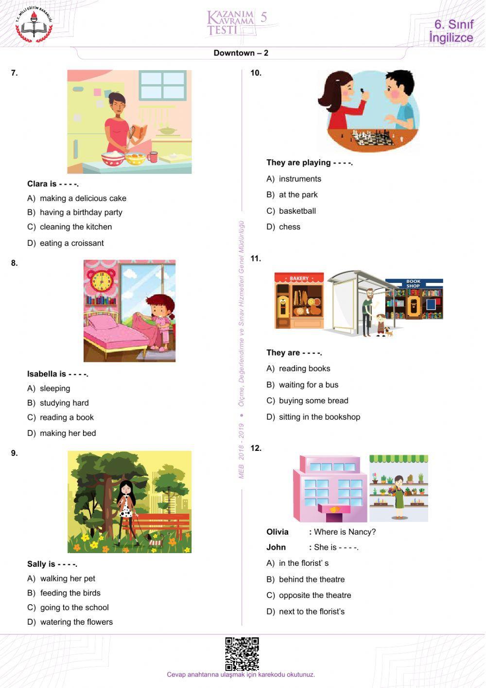 6th grade kazanım testi 2