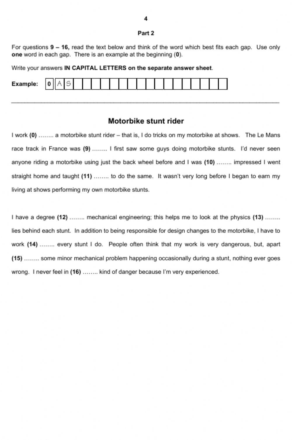 B2 SAMPLE TEST 1 READING AND USE OF ENGLISH 6281752
