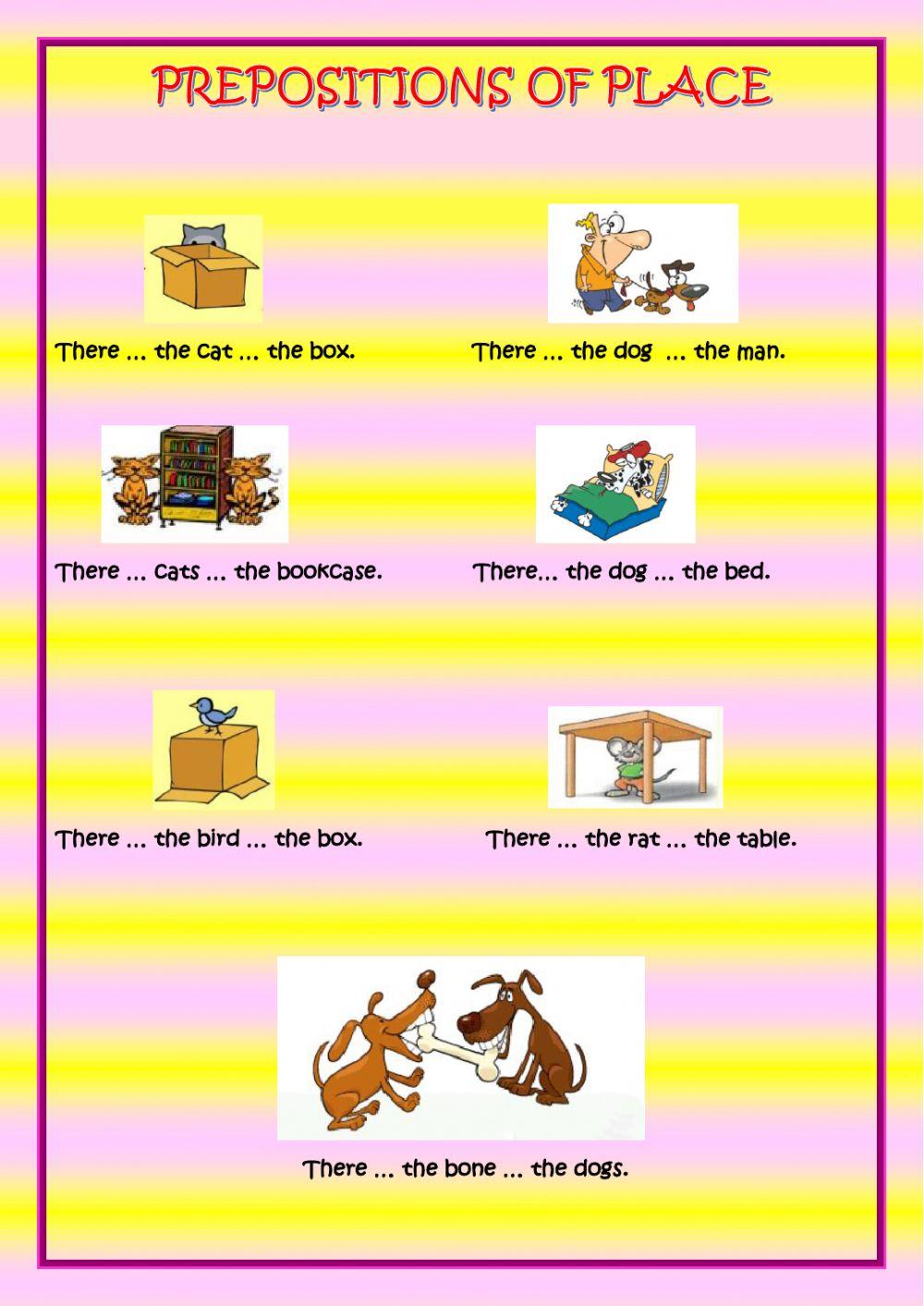 Prepositions of place online exercise for 4 Live Worksheets
