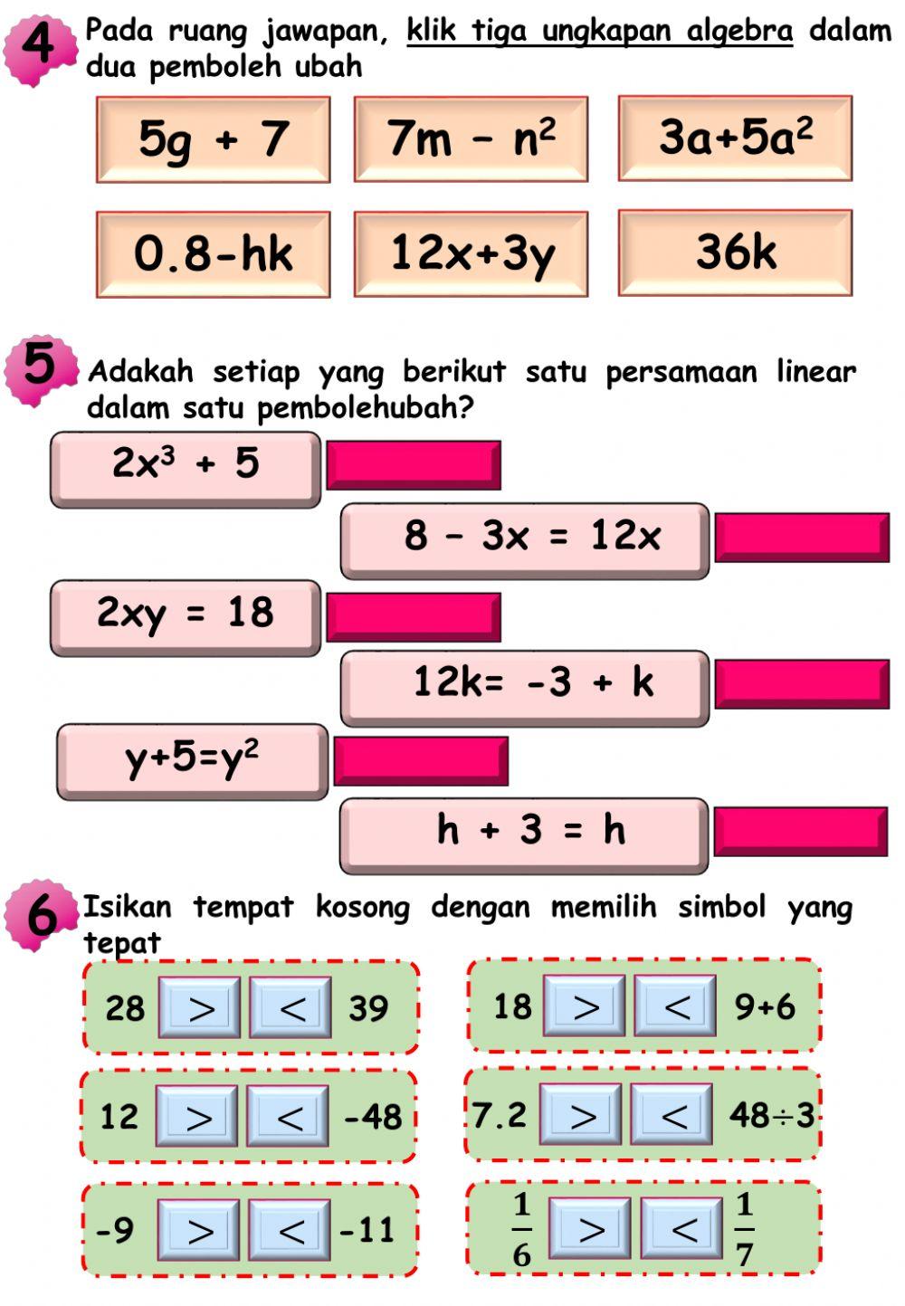 Ulangkaji bab 5 hingga bab7 tingkatan 1