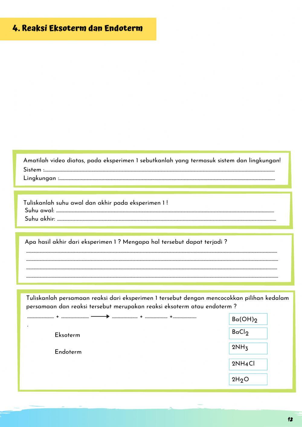 LKPD Reaksi Eksoterm dan Endoterm