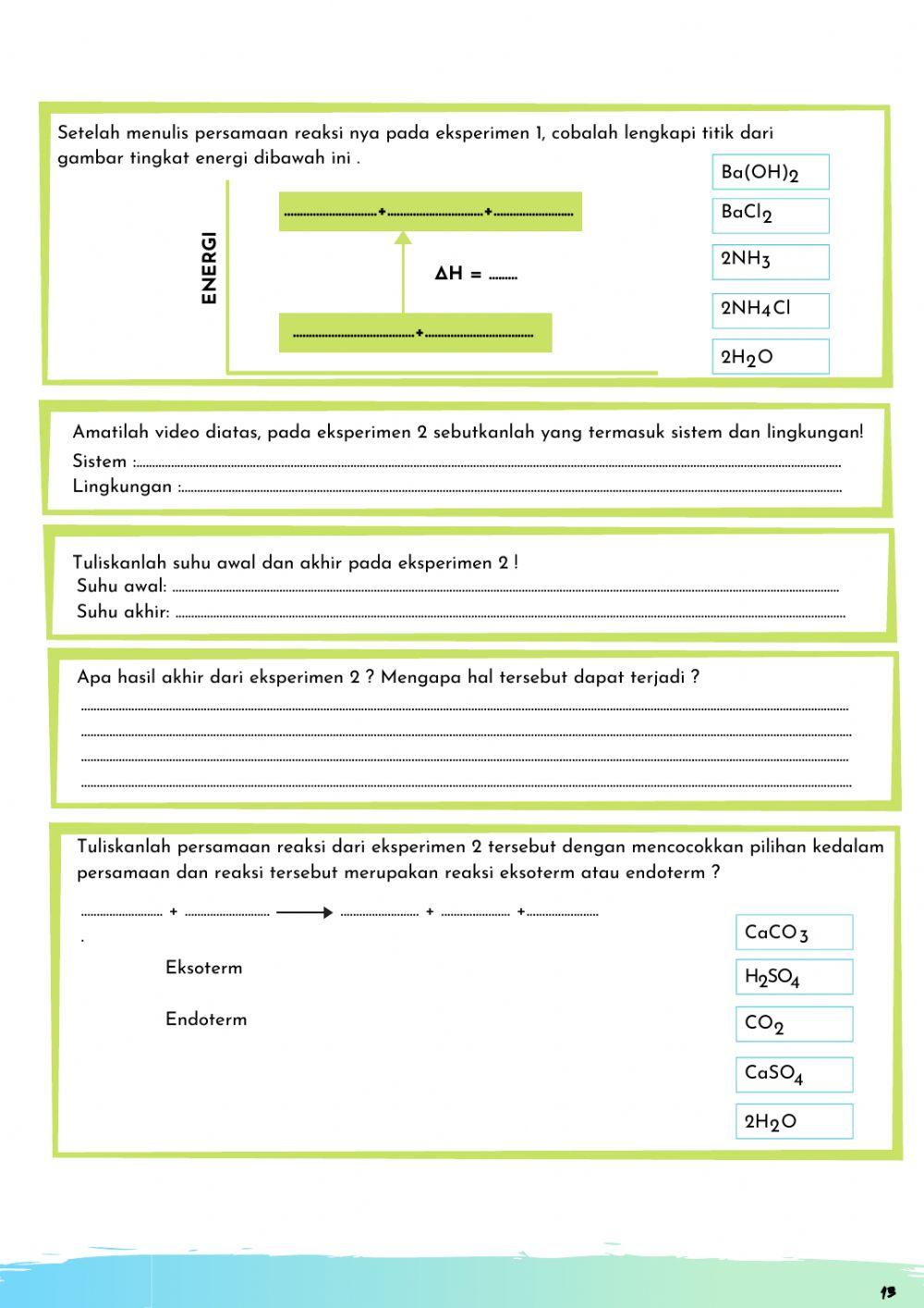LKPD Reaksi Eksoterm dan Endoterm