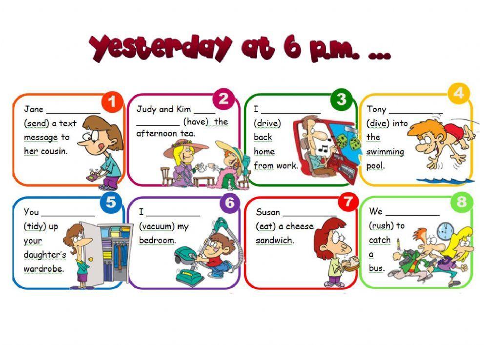 Project 3 - Unit 3 - Past Continuous - positive sentences