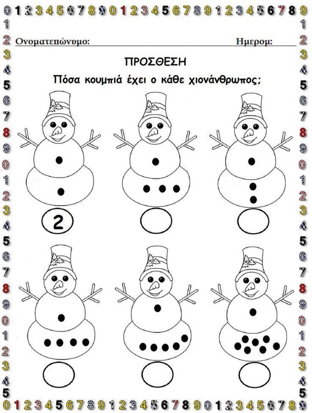 Πόσα κουμπιά έχει κάθε χιονάνθρωπος-
