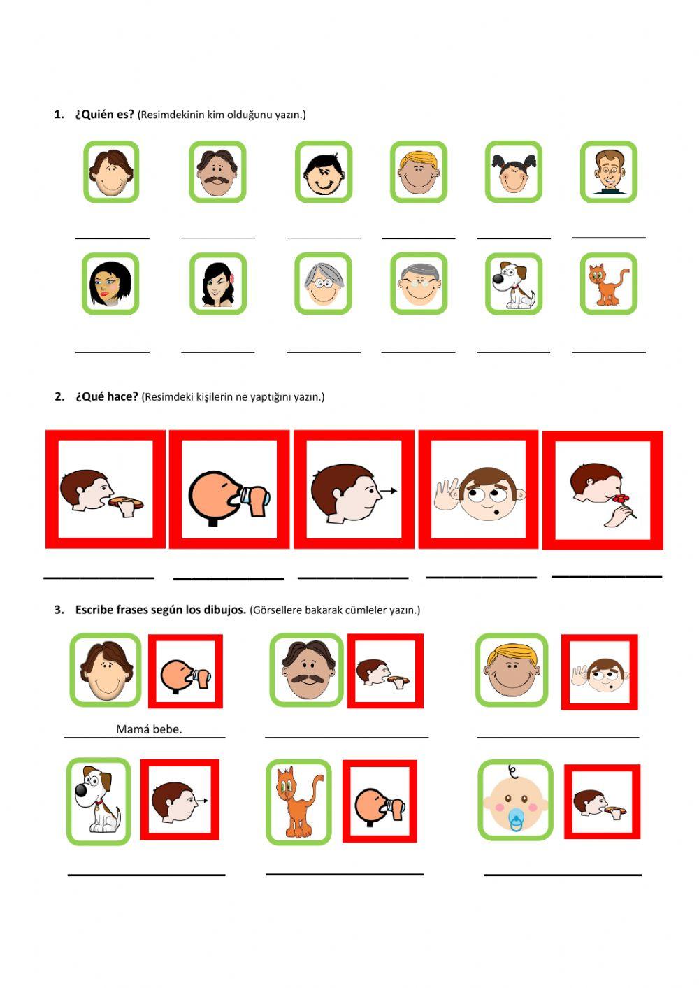 Quién + Qué hace Tarea