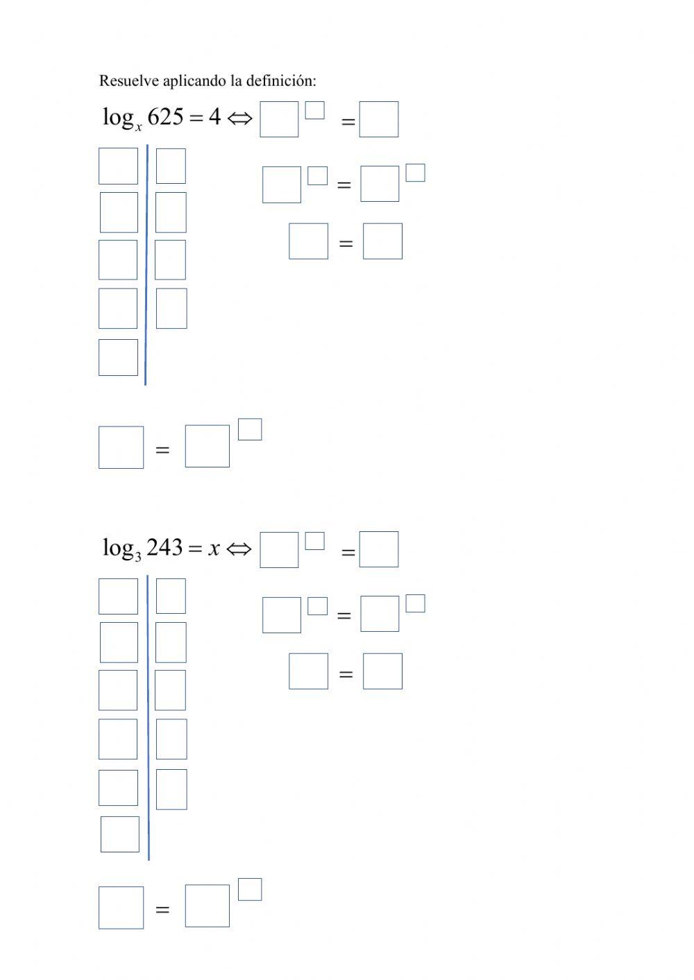 Logaritmo. Definición.