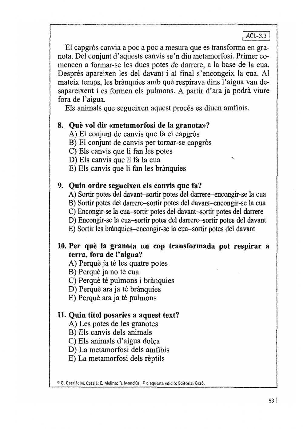 Comprensió lectora ACL