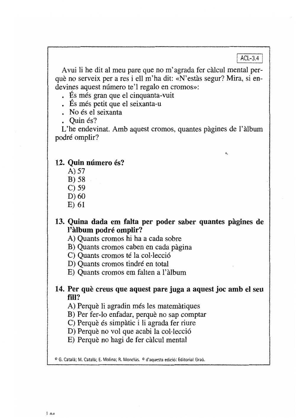 Comprensió lectora ACL
