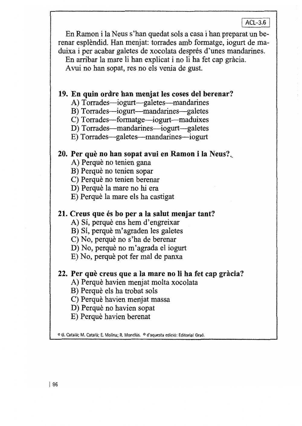 Comprensió lectora ACL