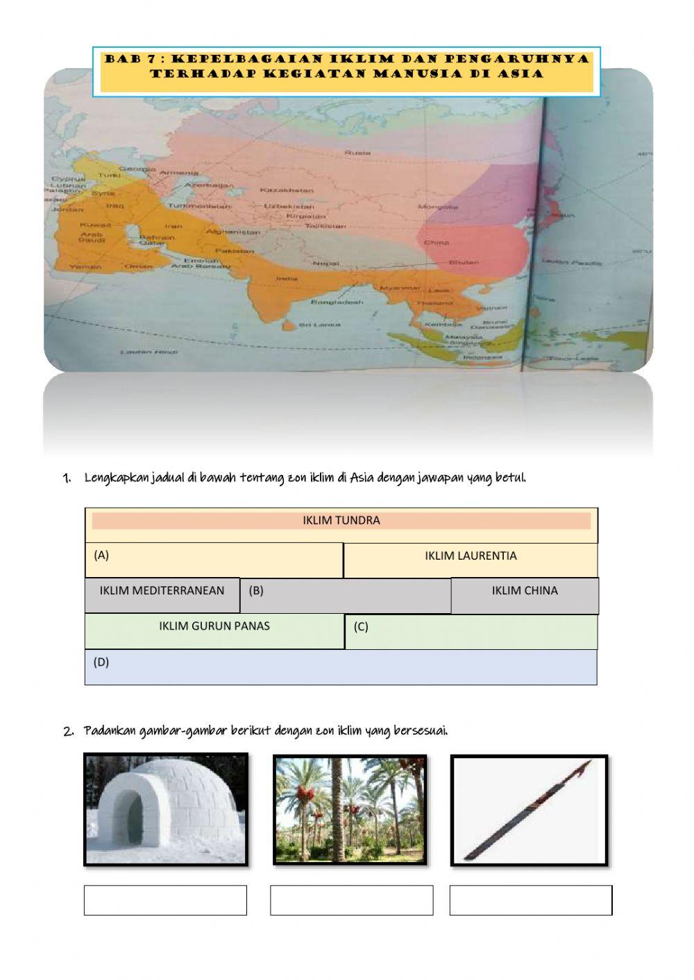 Kepelbagaian Iklim dan Pengaruhnya terhadap Kegiatan Manusia di Asia