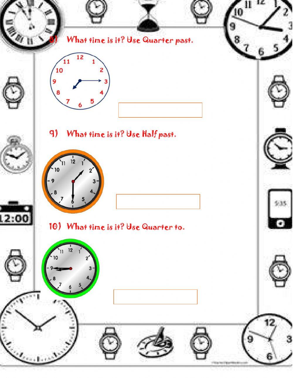 Telling the time Quiz