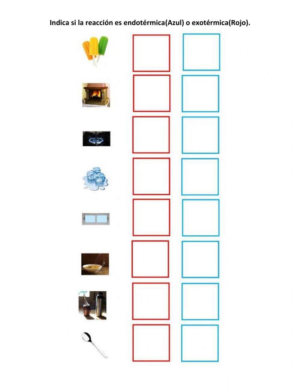 Endotérmico y exotérmico