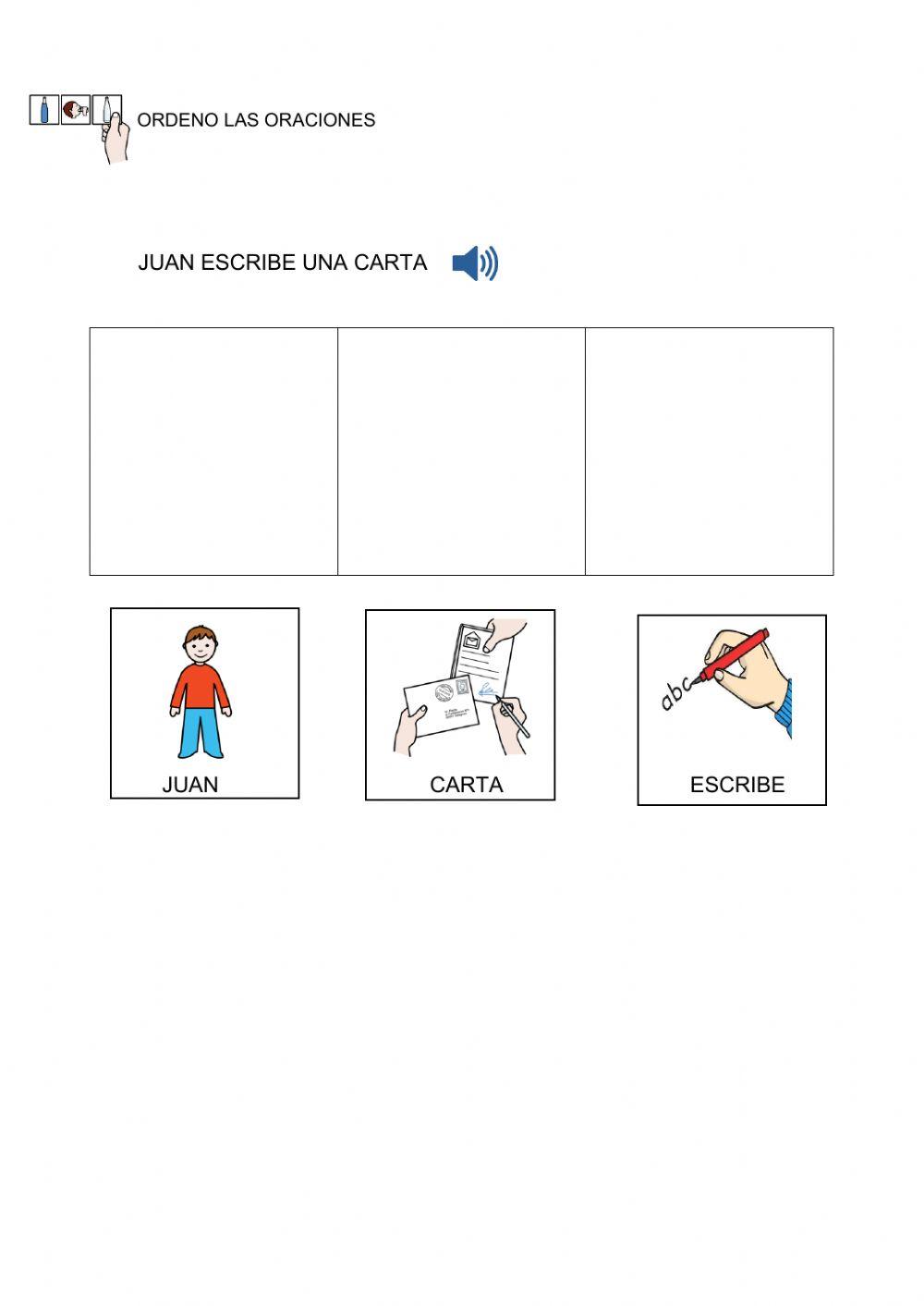 Ordenamos las oraciones