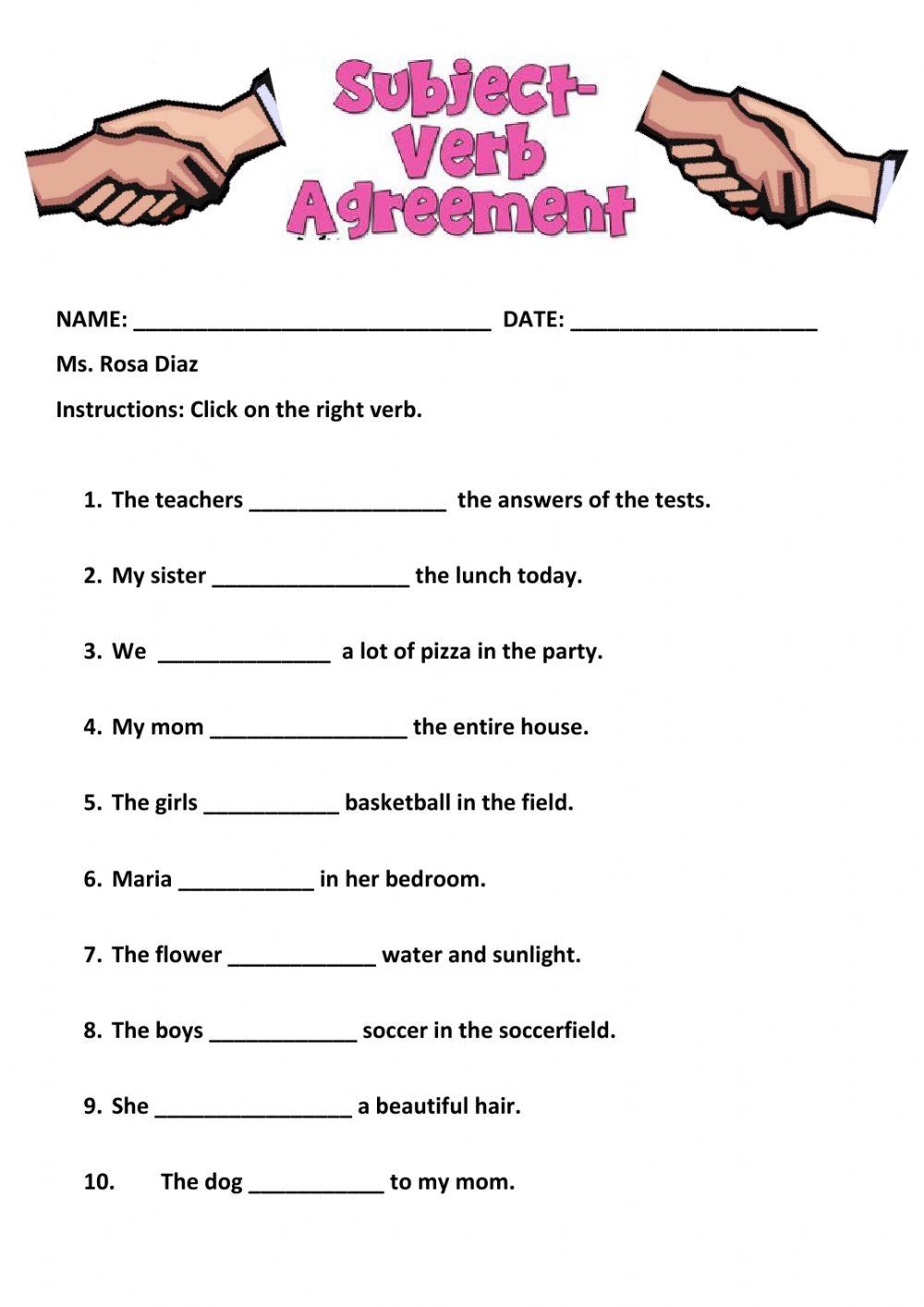 Subject - Verb Agreement