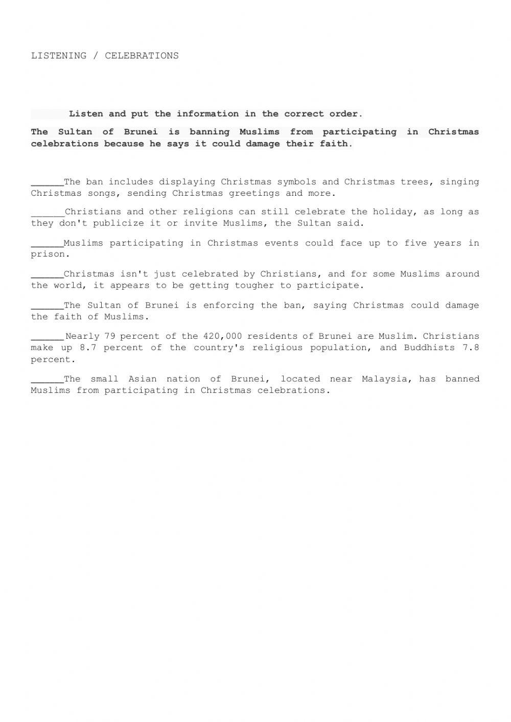 listening-celebrations-interactive-worksheet-live-worksheets