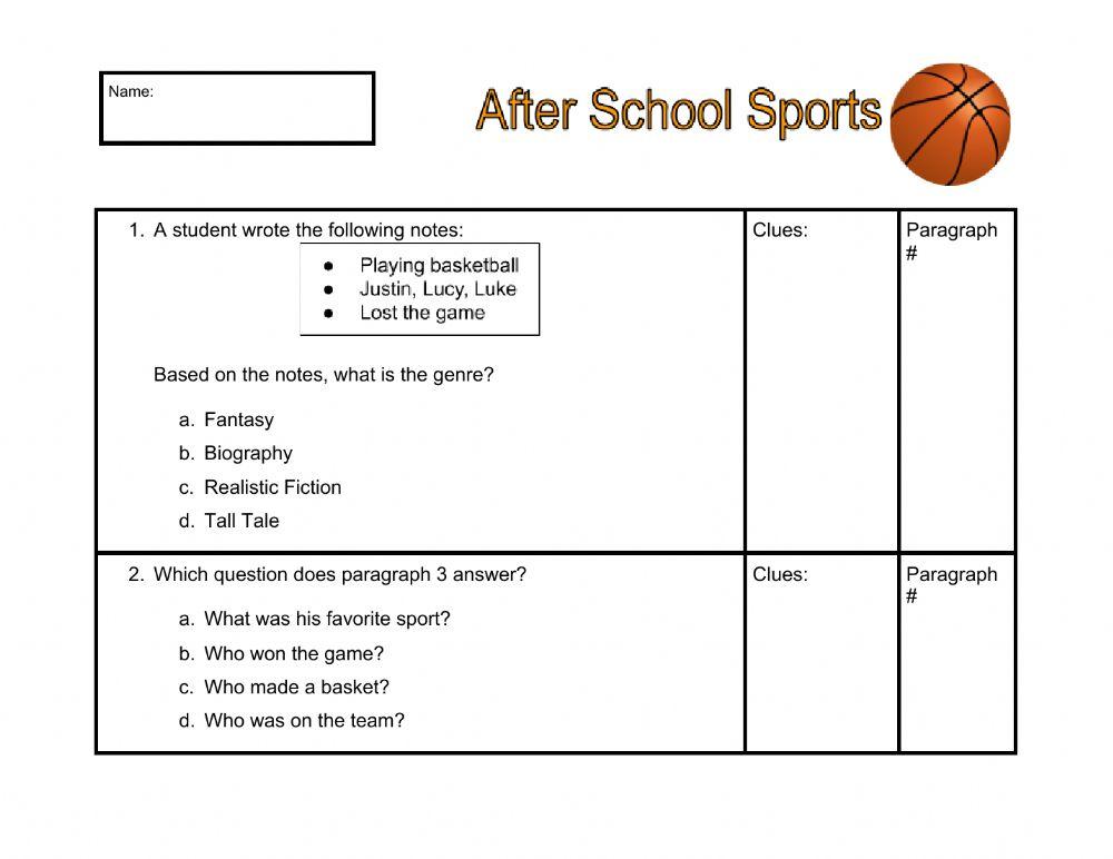 After School Sports - Level M