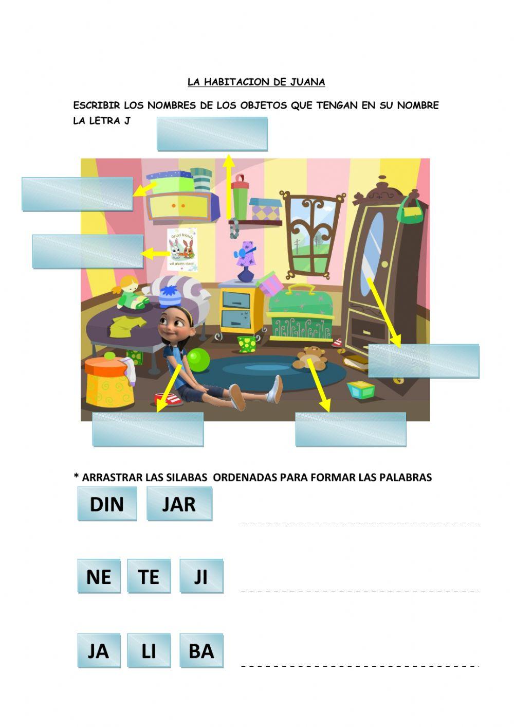 Actividades con letra j