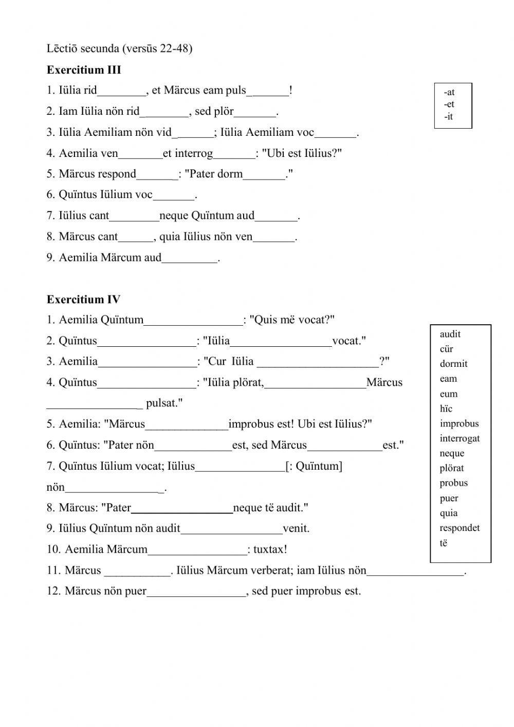 Lectio SECUNDA capituli tertii