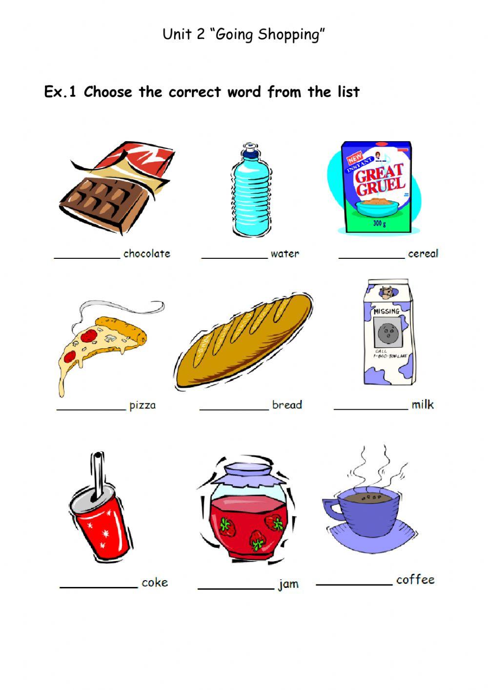 Unit 2 -Going Shopping-