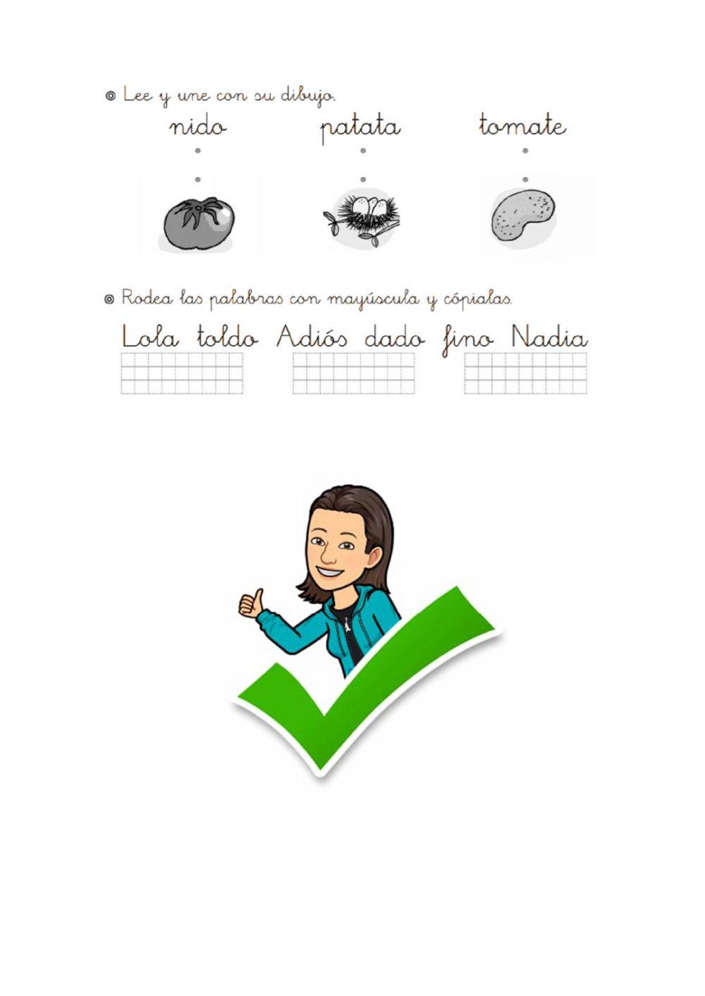 Lectoescritura: p,m,l y s