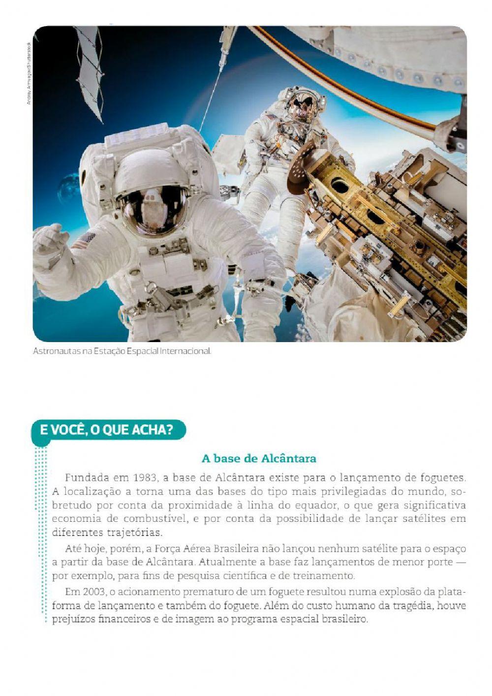 A vida dos astronautas no espaço