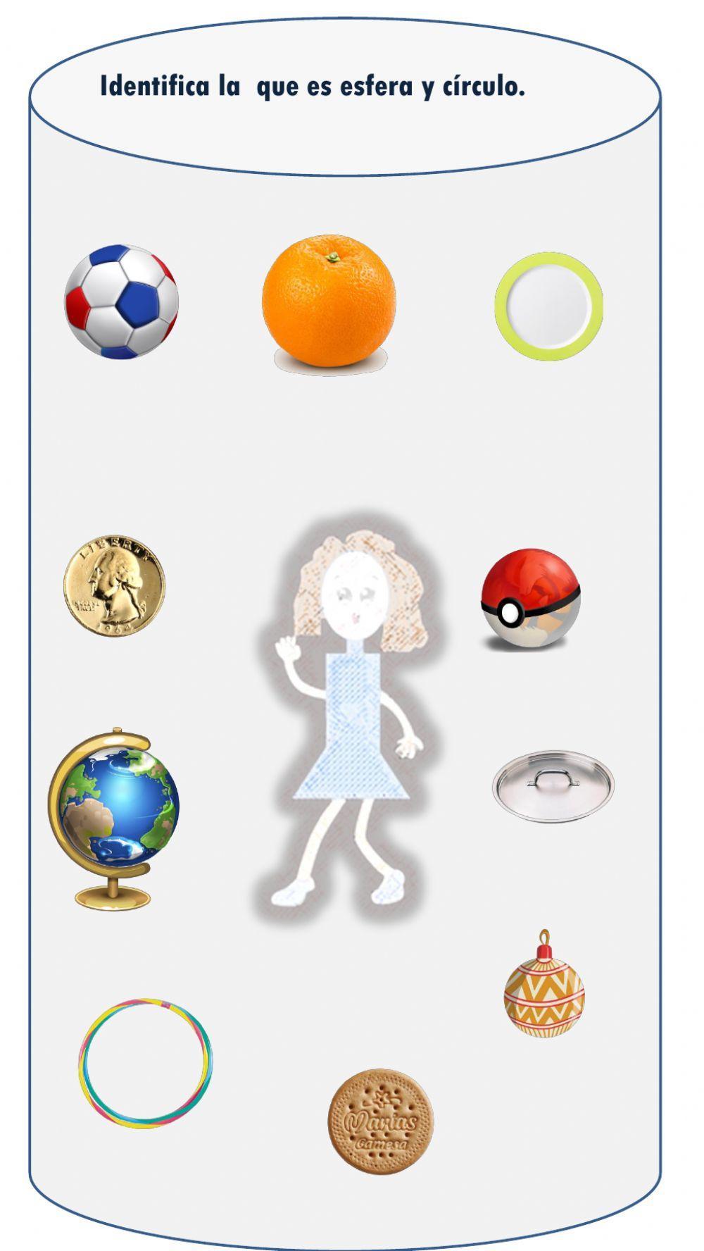 Identifica lo que es esfera y círculo