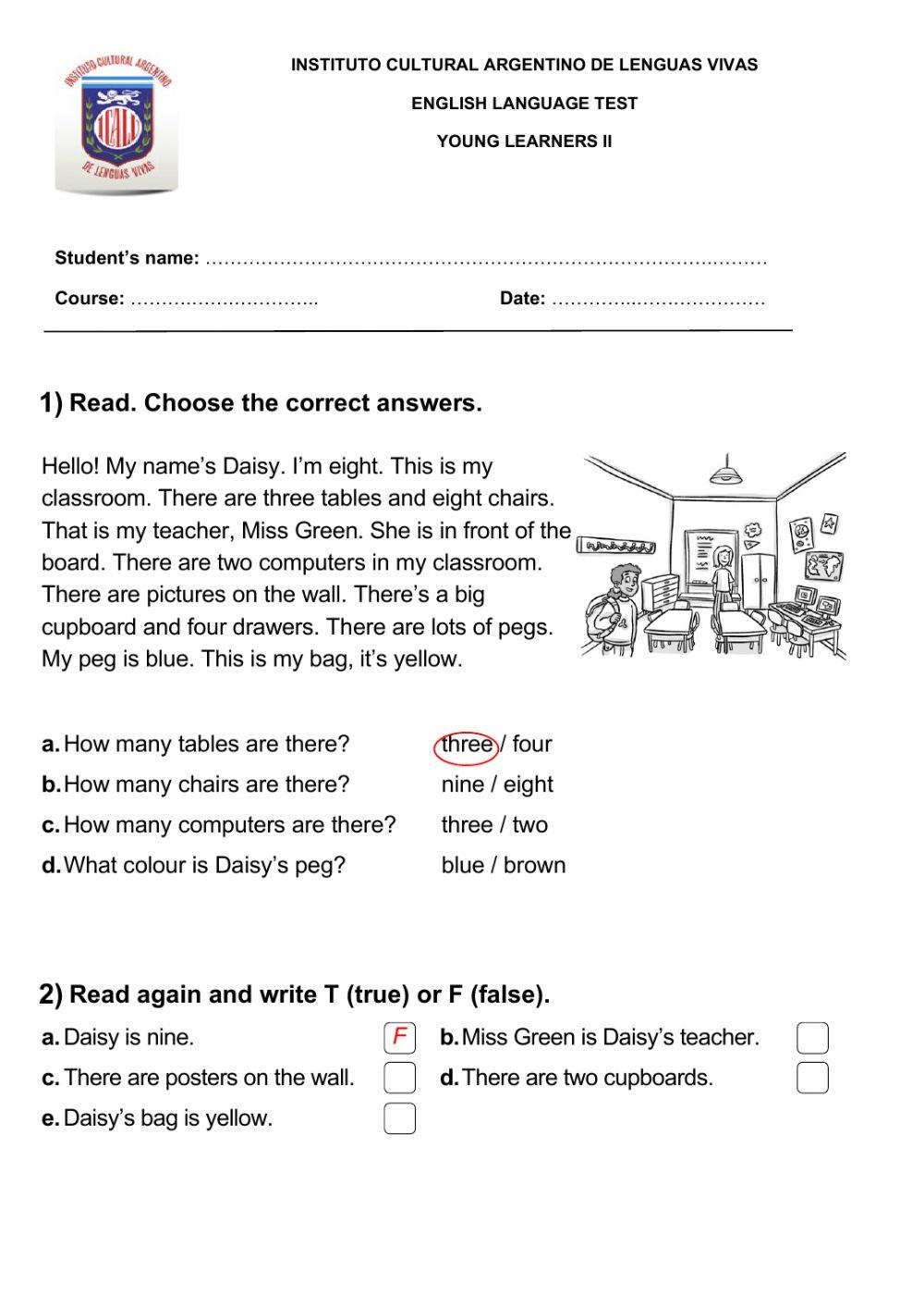 Final test YL II (December)