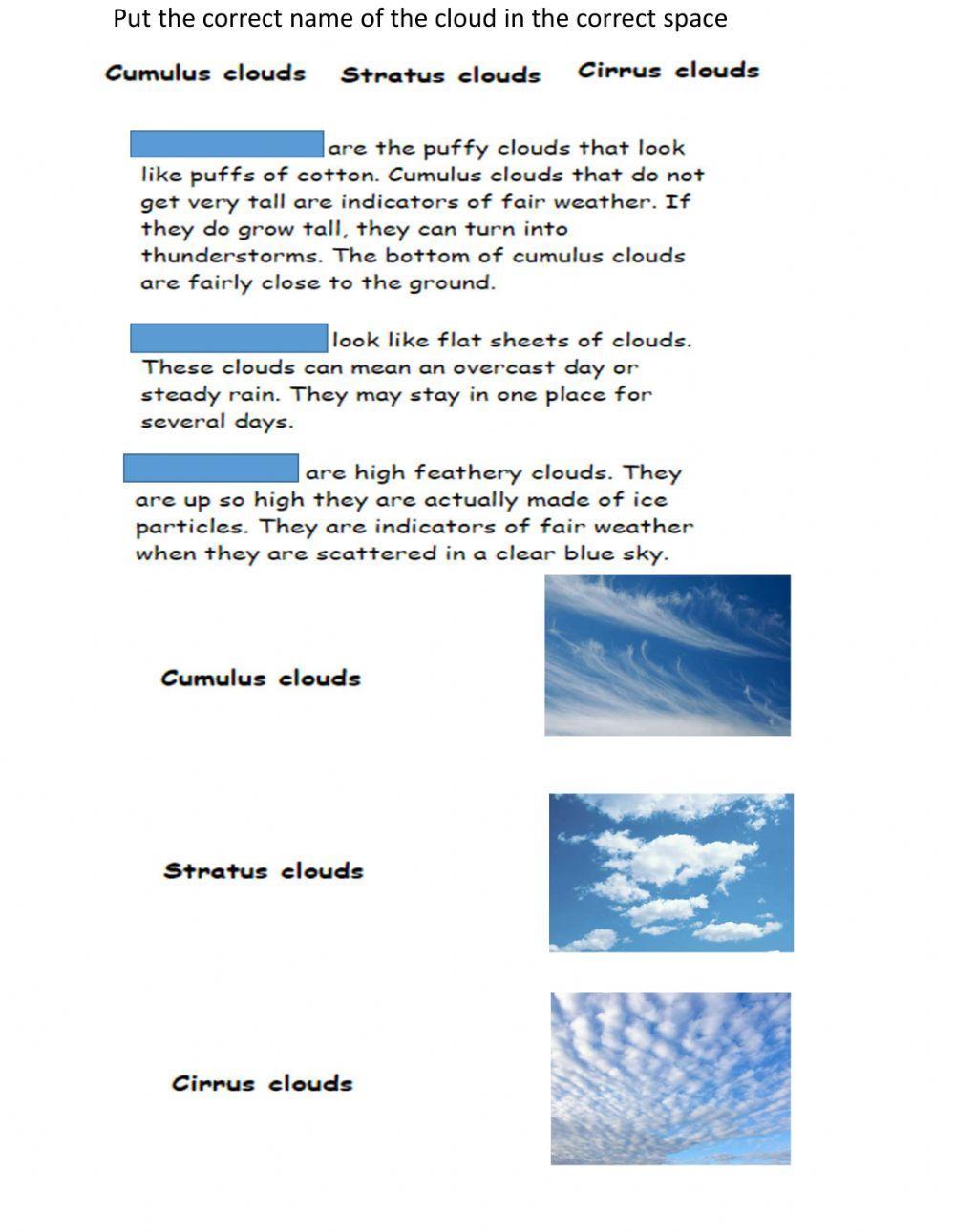 Types of Clouds
